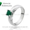 anillo en plata con esmeralda colombiana