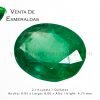 esmeralda colombiana de 2.14 quilates talla ovalada colombian emerald