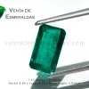 esmeralda gota de aceite de 1.51 quilates talla rectangular colombian emerald