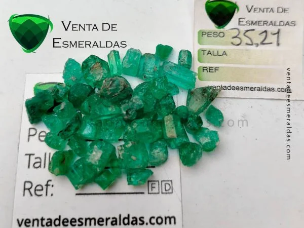 lote de esmeraldas Colombianas de Muzo Boyaca