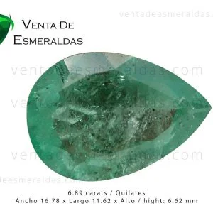 esmeralda colombiana talla lagrima de 6 quilates esmeralda colombiana talla lagrima de 6 quilates