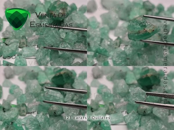 lote de esmeraldas Colombianas de Muzo Boyacá en bruto de 121 Quilates , colombian rough emeralds (RAW) , esmeraldas certificadas