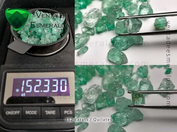 lote de esmeraldas Colombianas de Muzo Boyacá en bruto de 152 Quilates , colombian rough emeralds (RAW) , esmeraldas certificadas
