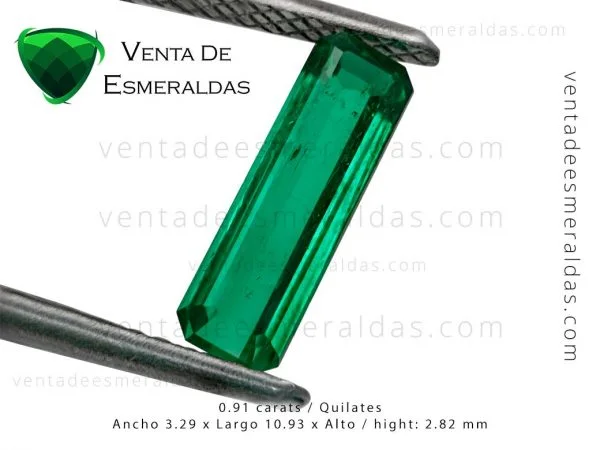esmeralda canutillo de 0.91 quilates de calidad gota de aceite de muzo 2