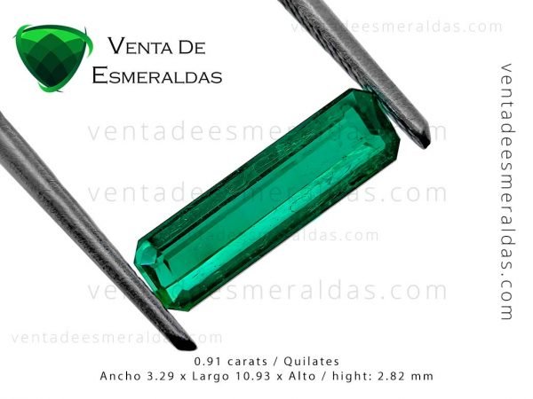 esmeralda canutillo de 0.91 quilates de calidad gota de aceite de muzo