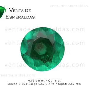 esmeralda colombiana redonda con una canutillo en el centro 1 esmeralda colombiana redonda con una canutillo en el centro