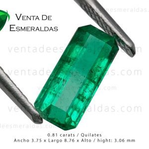 esmeralda colombiana talla rectangular de 0.81 quilates (2) esmeralda colombiana talla rectangular de 0.81 quilates (2)