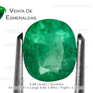 esmeralda talla cushion de 0.88 quilates colombian emerald from muzo colombian esmeralda talla cushion de 0.88 quilates colombian emerald from muzo colombian