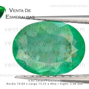 Esmeralda Talla Ovalada de 4.85 Quilates de coscuez Esmeralda Talla Ovalada de 4.85 Quilates de coscuez