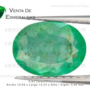 Esmeralda Talla Ovalada de 4.85 Quilates de coscuez Esmeralda Talla Ovalada de 4.85 Quilates de coscuez