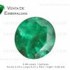 esmeralda Colombiana talla redonda de 0.98 quilates ideal para anillo de compromiso