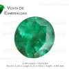 esmeralda Colombiana talla redonda de 0.98 quilates ideal para anillo de compromiso