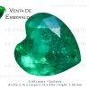 esmeralda talla corazón de 0-49 quilates colombian emerald from muzo