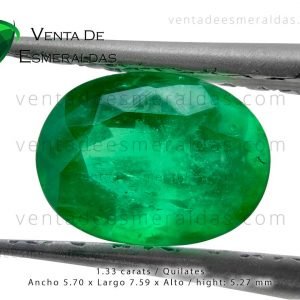 esmeralda Colombiana talla ovalada de 1.33 de Coscuez 2 esmeralda Colombiana talla ovalada de 1.33 de Coscuez