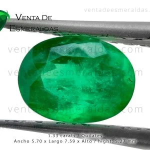 esmeralda Colombiana talla ovalada de 1.33 de Coscuez 2 esmeralda Colombiana talla ovalada de 1.33 de Coscuez