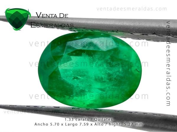 esmeralda Colombiana talla ovalada de 1.33 de Coscuez