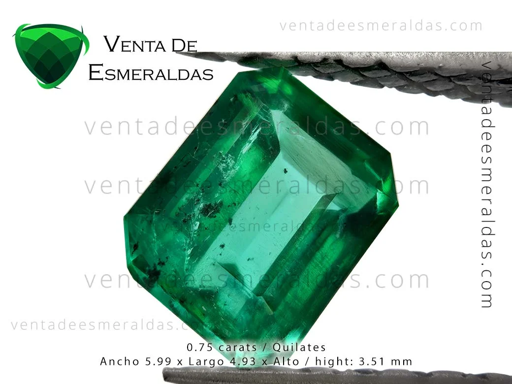 esmeralda de muzo de 0.75 quilates colombian emerald