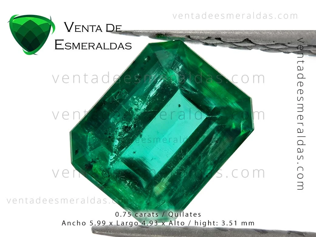 esmeralda de muzo de 0.75 quilates colombian emerald