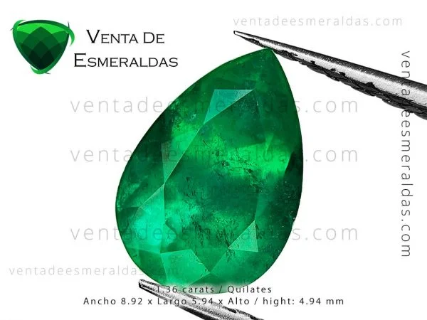 esmeralda talla lagrima de muzo colombian emerald