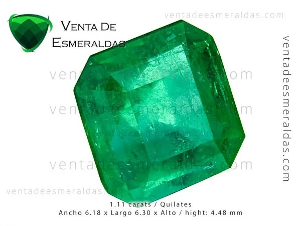 esmeralda Colombiana de 1.11 quilates Colombian emerald from muzo