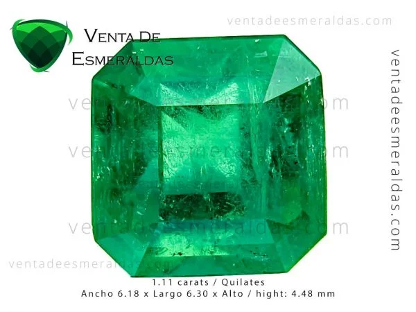 esmeralda Colombiana de 1.11 quilates Colombian emerald from muzo