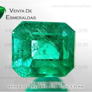 esmeralda colombiana de la region de muzo colombia (3) Esmeralda Natural Colombiana de 1.43 quilates de la región de Muzo