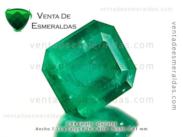 esmeralda colombiana de la mina de muzo de 2.84 quilates