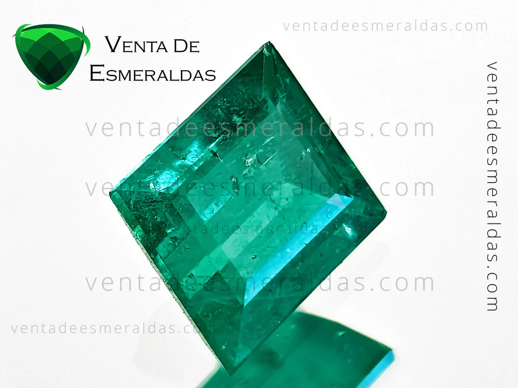Esmeralda Natural de Colombia Muzo, talla Rombo de 0.82 quilates - Imagen 4