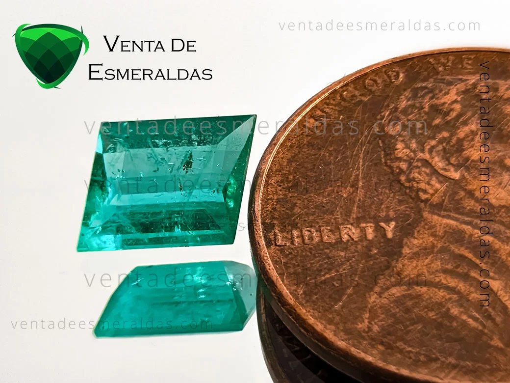 Esmeralda Natural de Colombia Muzo, talla Rombo de 0.82 quilates - Imagen 2