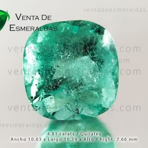 esmeralda talla cushion de la mina de Muzo colombia 2 esmeralda talla cushion de la mina de Muzo colombia