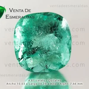 esmeralda talla cushion de la mina de Muzo colombia 2 esmeralda talla cushion de la mina de Muzo colombia