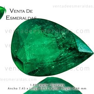 esmeralda talla lagrima 1.89 de la mina de muzo Colombia (1) esmeralda talla lagrima 1.89 de la mina de muzo Colombia