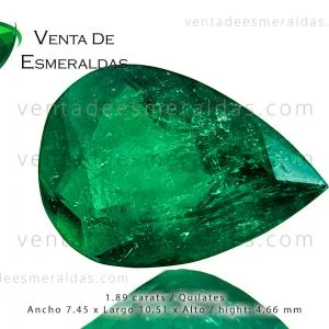 esmeralda talla lagrima 1.89 de la mina de muzo Colombia (1) esmeralda talla lagrima 1.89 de la mina de muzo Colombia