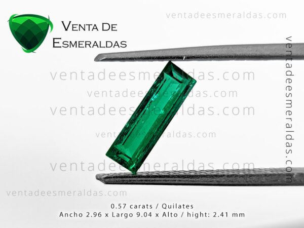 colombian emerald shape baguette , from muzo mine esmeralda colombiana talla bagette de la mina de muzo colombia, calidad AAA