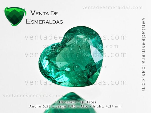 esmeralda talla corazon de mina de muzo colombian emerald calidad AA+