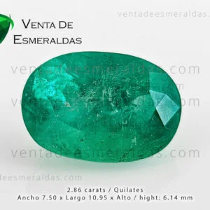 Esmeralda Talla Ovalada de 2.86 Quilates de Muzo