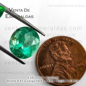 Esmeralda Talla Ovalada de 4.34 Quilates de la Mina de Coscuez Colombia