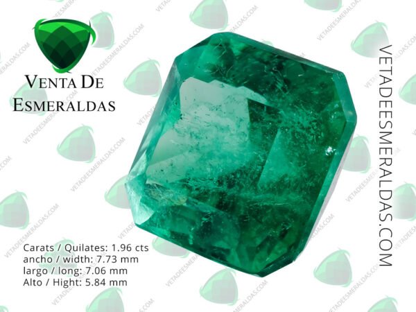 esmeralda Colombiana de 1-96 quilates de calidad AA+ de la mina de Muzo